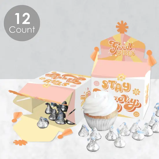 Big Dot of Happiness Stay Groovy - Treat Box Party Favors - Boho Hippie Party Goodie Gable Boxes - Set of 12 {3}