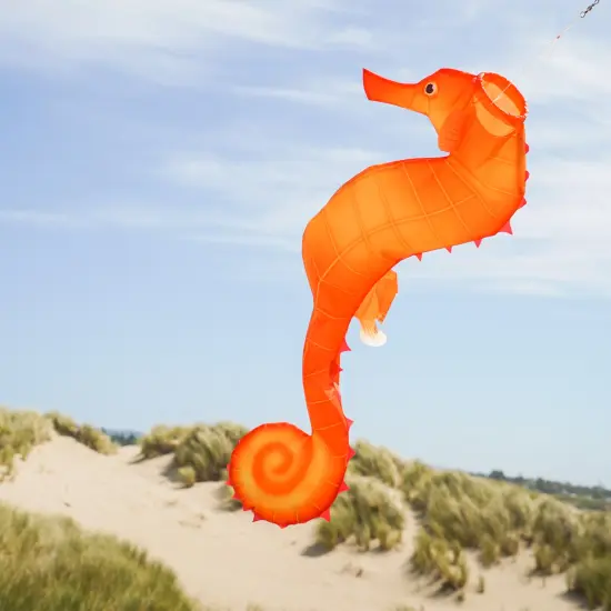 In the Breeze 5207 — 40-inch Seahorse 3D Windsock — Realistic Sea Life Windsock for Homes, Gardens, Classrooms with Brightly Printed Graphics {4}