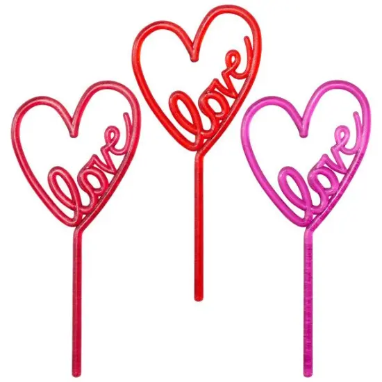Neon Heart Assortment DecoPics&reg; Cupcake Decoration, 12ct {1}