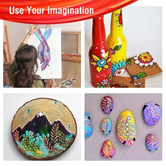 36 Pieces Acrylic Paint Set - Canvas Painting Kit with 26 Acrylic Paints, Nylon Brushes, Plastic Palette, Mixing Knife for Kids, Adults, Beginners, Hobbyists, Artists {4}