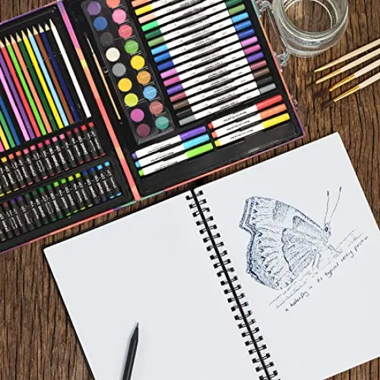 132-Piece Art Set, Deluxe Professional Color Set, Art Kit for Kids and Adult, With Compact Portable Case {2}