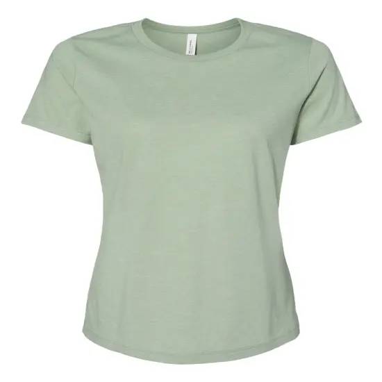 BELLA + CANVAS&reg; Women's Relaxed Fit Heather CVC Crewneck Tee Heather sage {1}