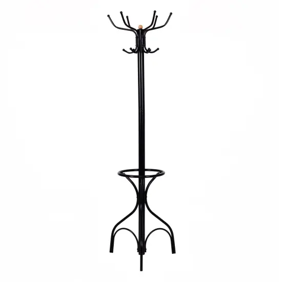 Costway Metal Coat Hat Rack Organizer Clothes Hanger Hooks Tree Stand Umbrella Holder {4}