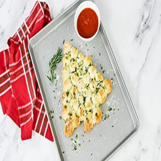 Bakeware Half Sheet Pan, Warp Resistant Nonstick Baking Pan, Made in the USA from Aluminized Steel 17 1/4 x12 1/4 x1 {5}