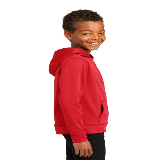 Youth Fleece Pullover Hooded Sweatshirt Red {3}