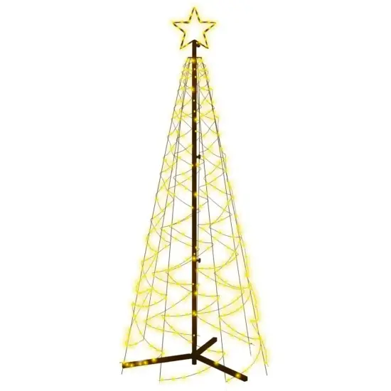 2x6 ft Christmas Cone Tree with 200 Warm White LEDs {1}