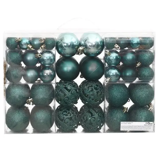 Christmas Baubles 100 pcs1.2" / 1.6" / 2.4" Green {3}
