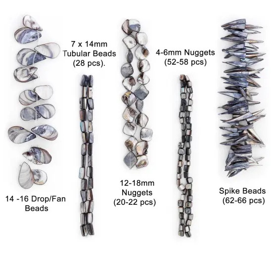 Astrid Sea Shell Beads Collection Value Pack |Gray {3}