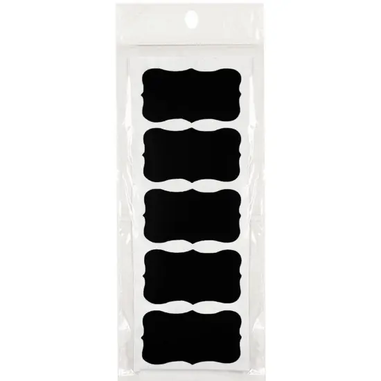 Wrapables Set of 40 Chalkboard Labels / Chalkboard Stickers, 2" x 1" Fancy Rectangle {1}