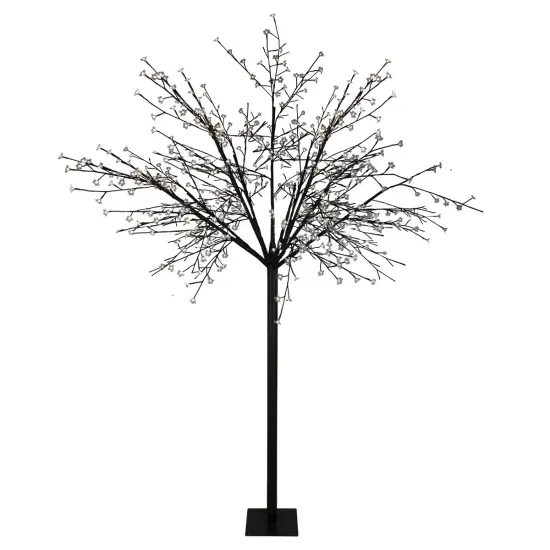 Northlight 8' Multi-Function LED Lighted Cherry Blossom Flower Tree - Pure White Lights {1}