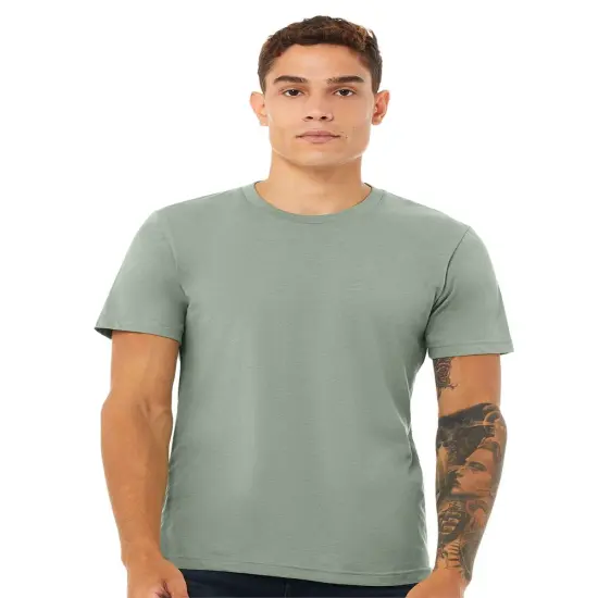 BELLA + CANVAS&reg; Crewneck Short Sleeve CVC Jersey Tee Heather sage {1}