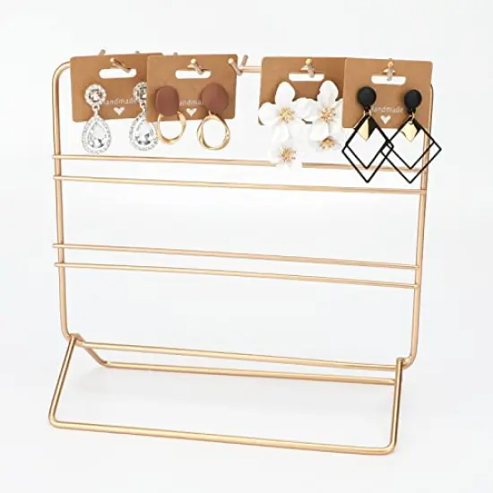 100 PCS Earring Cards - Kraft Earring Display Holder Cards, 2"x1.3" Blank Paper Cards with 2 Holes, Jewelry Display Cards for Selling, Hanging Earring, Jewelry,DIY Crafts, Retail {3}