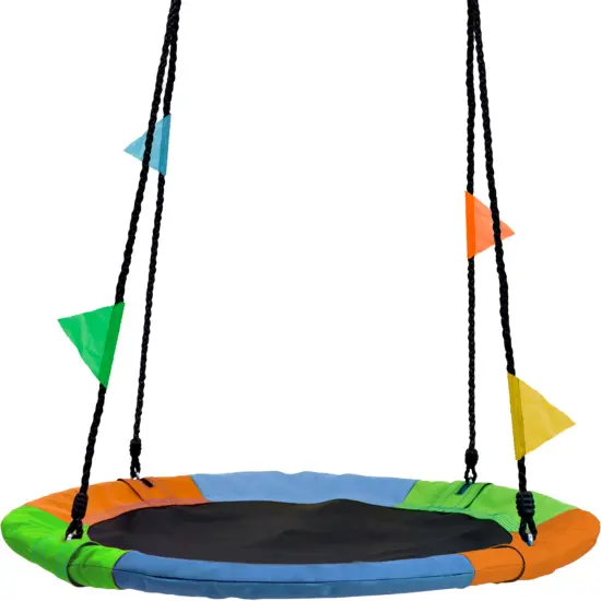 Sorbus Fabric Spinner Swing Rainbow {1}