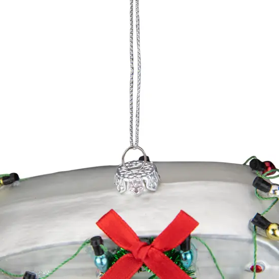 Northlight 5" Red and White Vintage Camper Glass Christmas Ornament {5}