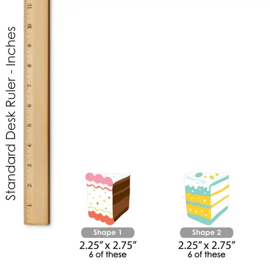 Big Dot of Happiness Cake Time - DIY Shaped Happy Birthday Party Cut-Outs - 24 Count {6}