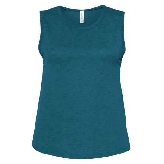 BELLA + CANVAS&reg; Women's Jersey Muscle Tank - 6003 Heather deep teal {1}