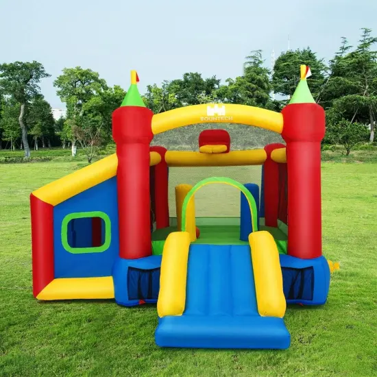 Inflatable Bounce House Kids Slide Jumping Castle {1}