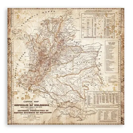 Stamperia Maxi Backgrounds Double-Sided Paper Pad 12"X12"-Coffee And Chocolate, 10 Designs/1 Each {3}