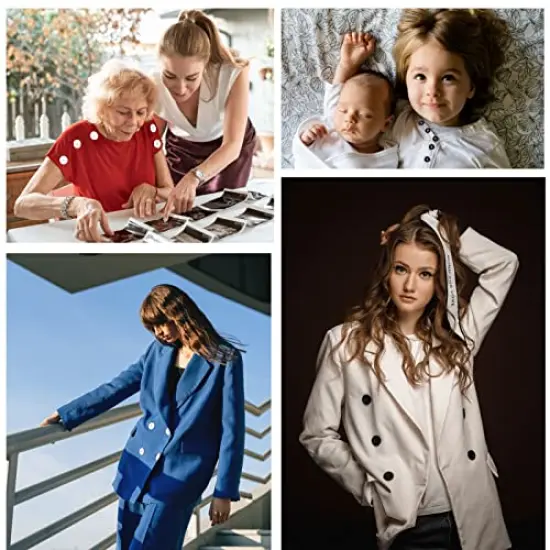 162 Pieces Mixed Resin Sewing Buttons, Eco-Friendly 1 inch Buttons with Compartmentalized Storage Box Black Buttons, 4 Holes 5 Sizes DIY White Buttons, Suitable for Sewing, DIY and Holiday Decoration. {4}