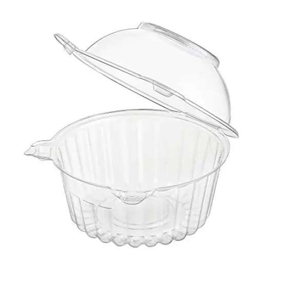 150 Pieces Individual Cupcake Holder, Thick Clear Plastic Dome Single Cupcake Carrier Muffin Container Holders Cases Boxes Cups for Sandwich, Hamburgers, Fruit, Salad, Party Favor Cake {6}