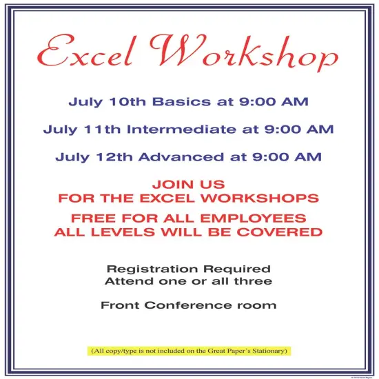 Great Papers! Navy Border Stationery Letterhead, Invitations and Announcements, Printer Friendly, 8.5"x11", 80 Pack {2}