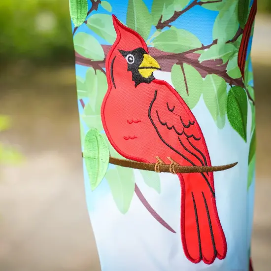 In the Breeze 5212 &mdash; Cardinal 40-inch Inspiration Windsock &mdash; Colorful Hanging Garden D&eacute;cor with Embroidered Details {2}