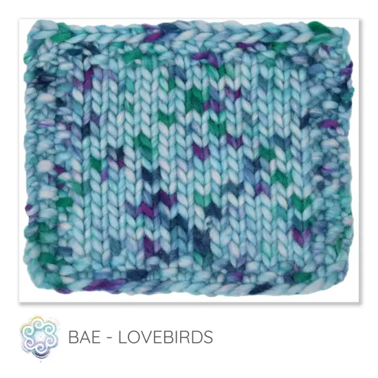 DIY Winter Hat Knit Kit. Includes Bulky Superfine Merino Wool Yarn, Printed Pattern, Pom-Pom, Rim Tag. Soft, Cozy, Great for Gifts Lovebirds {2}