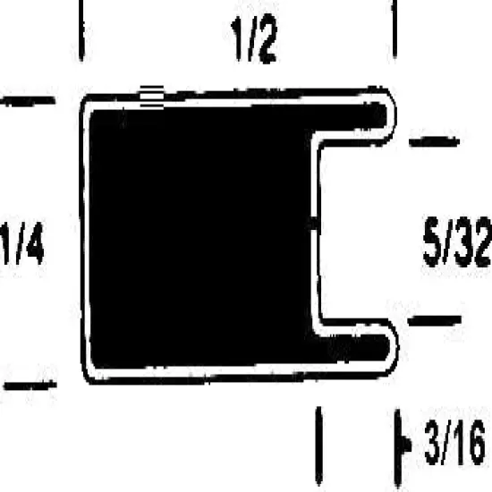 1/2in U Zinc Came: 1/2" Zinc Border Channel Options(3ft) {3}