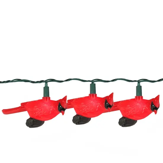 Red Cardinal Bird Christmas Tree Lights {3}
