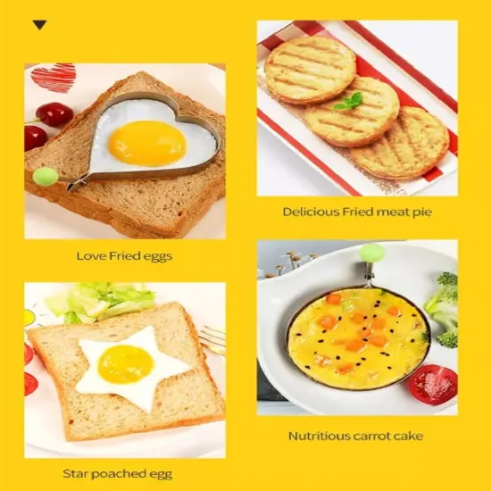 5 Non-Stick Stainless Steel Fried Egg Pancake Ring Mold Kitchen Tools {3}