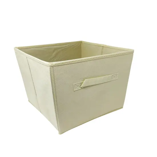 6 PCS Storage Box Organizer with Fabric Handle Beige {1}