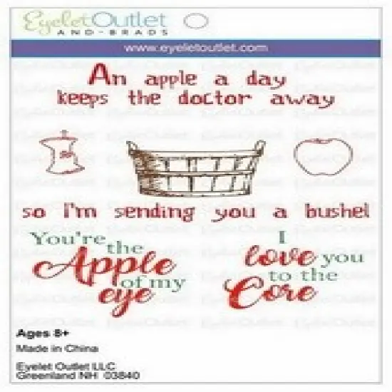 Eyelet Outlet Cling Apple Stamps {1}