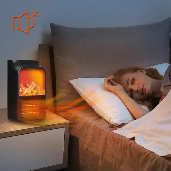 Electric Fireplace Heater Stove 1000W w/ 3D Realistic Flame Effect. {2}