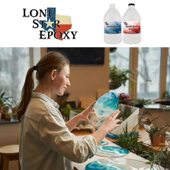 2 part epoxy resin, 1 gallon kit, clear resin, crafts, art, coating, self leveling, easy to use (1-1 mixing) {2}