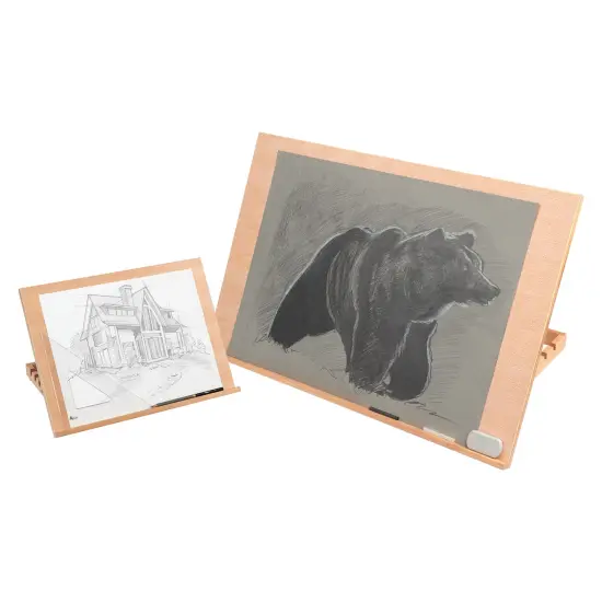 SoHo Urban Artist 12x16" Adjustable Portable Drawing Board Stand Easel, 5 Positions, Natural Beechwood Finish {7}