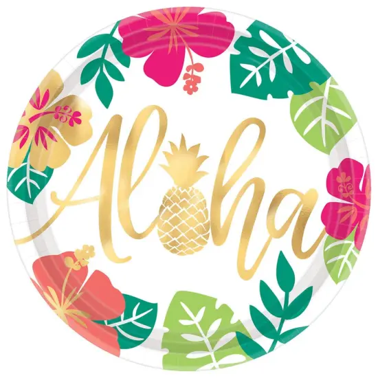 Aloha Metallic 10.5" Round Plates {1}