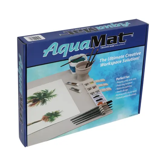 Creative Mark AquaMat Extra Large 23 3/8" x 21 3/8" Non-Slip Silicone Mat for Arts and Crafts, Workspace for Painting, Crafting, Epoxy, Resin, Clay, Craft Table Protector and Office Table Mat {3}