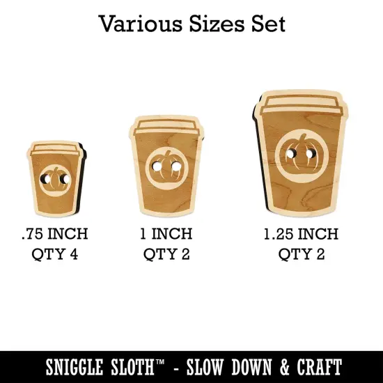 Pumpkin Spice Latte Coffee Wood Buttons for Sewing Knitting Crochet DIY Craft {1}