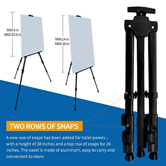 Artist Easel Stand, Adjustable Easel for Painting Canvases Height from 17 to 66 Inch,Carry Bag for Table-Top/Floor Drawing and Didplaying {4}
