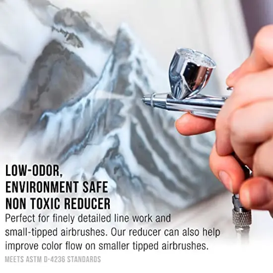 4-Ounce Pint Airbrush Thinner for Reducing Airbrush Paint for All Acrylic Paints - Extender Base, Reducer to Thin Colors Improve Flow - Works for Thinning Acrylic Pouring Paint {4}