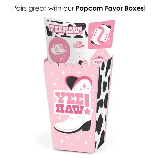 Big Dot of Happiness Rodeo Cowgirl - Pink Western Party Favor Sticker Set - 12 Sheets - 120 Stickers {7}