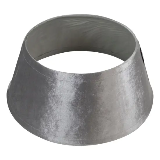 Northlight 22" Silver Velvet Christmas Tree Collar {4}