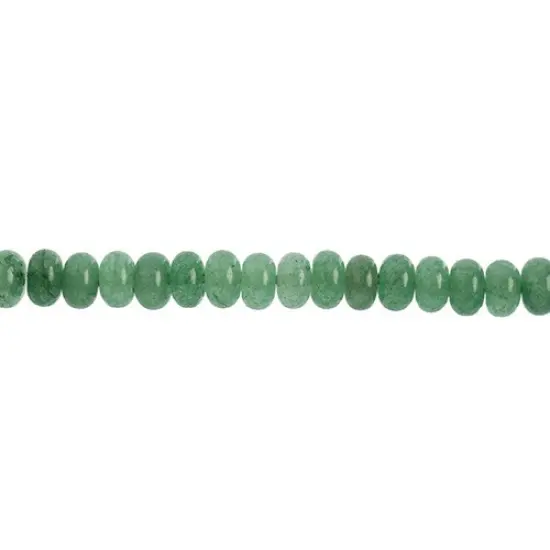Earth&rsquo;s Jewels Semi-Precious Rondelle Green Aventurine Natural {2}