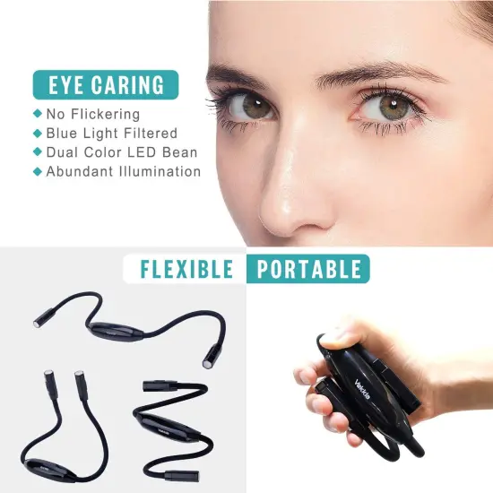 Lightweight Neck Reading Light, Book Light for Reading in Bed, Neck Light for Knitting,3 Colors,9 Brightness,Rechargeable,Hand Free,Portable,Long Lasting,Suitable for Crocheting,Sewing,Craft {6}