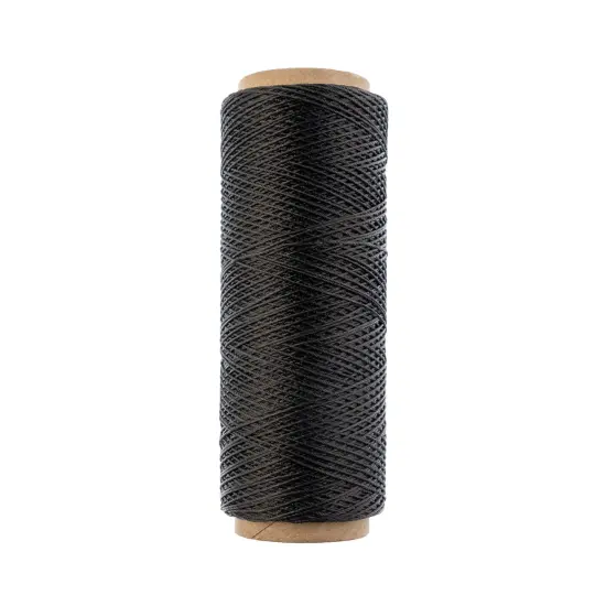 Gudebrod 0.015" Waxed Polyester Thread 500ft | Made In USA Charcoal {2}