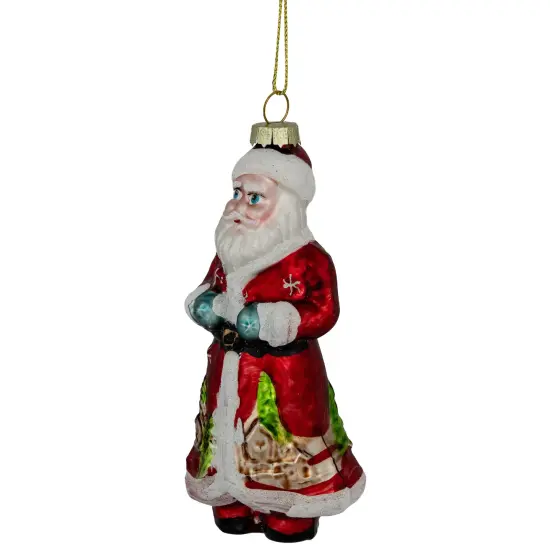 Northlight 5.5" Classic Saint Nicholas Hanging Glass Christmas Ornament Red {4}
