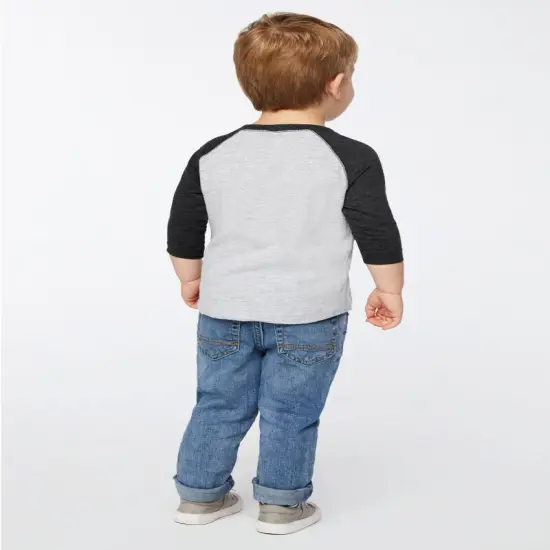 Toddler (Unisex) Raglan Baseball T-Shirt, Various Sizes by Rabbit Skins&reg; {5}