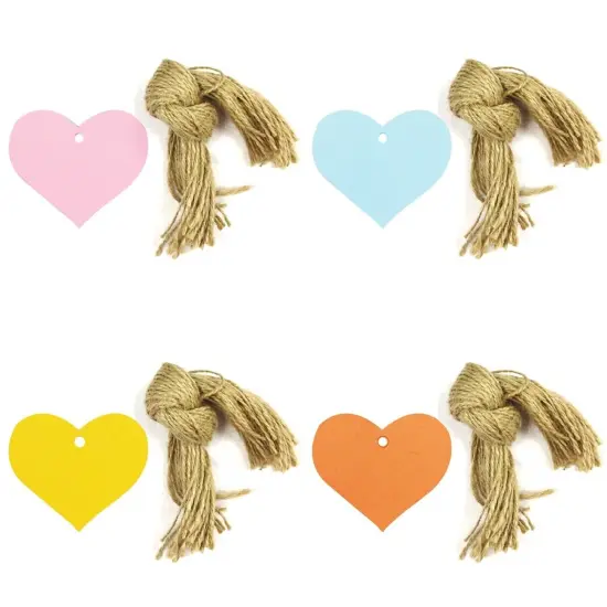 Wrapables 40 Gift Tags with Free Cut Strings, True Heart (Set of 4) {1}