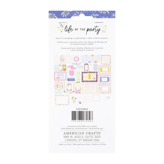 American Crafts Life Of The Party Ephemera Die-Cuts 66/Pkg-Frames And Tags, Gold Foil {2}