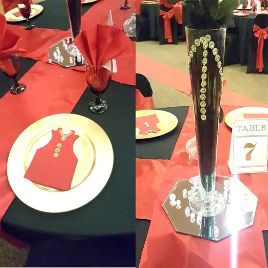 6 RowsCrafts Faux Diamond Bling Wrap 4" x 10 Yards Gold Flower Pattern Faux Rhinestone Crystal Mesh Ribbon Roll for Wedding, Party, Centerpiece, Cake, Vase Sparkling Decoration (Gold) {4}